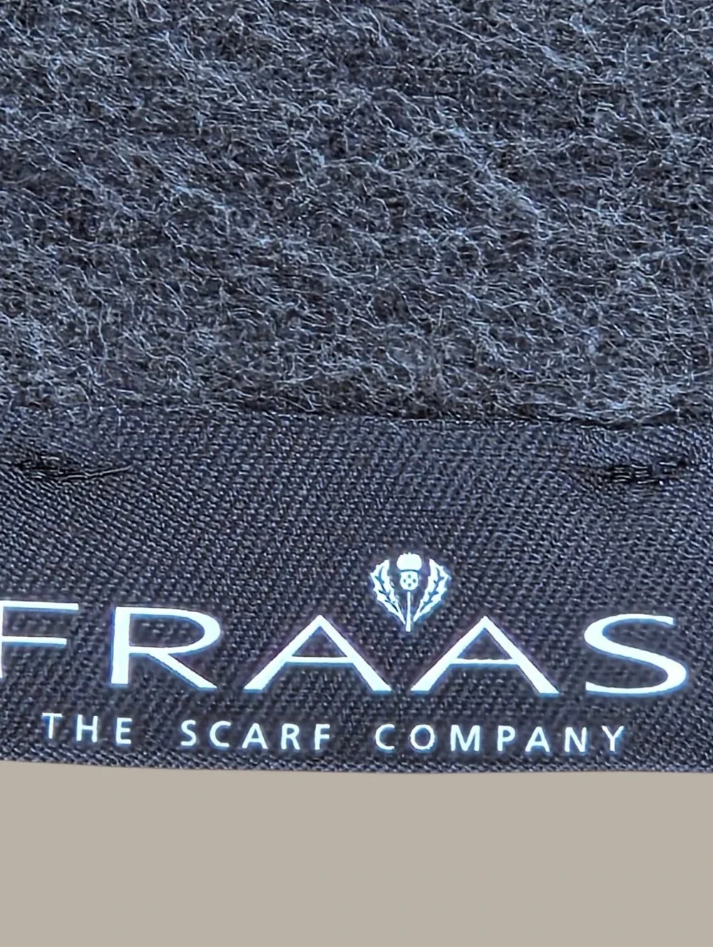 Fraas Plaid Scarf Made in Germany Brown Gray Black Taupe Unisex Fringe 14 x 70